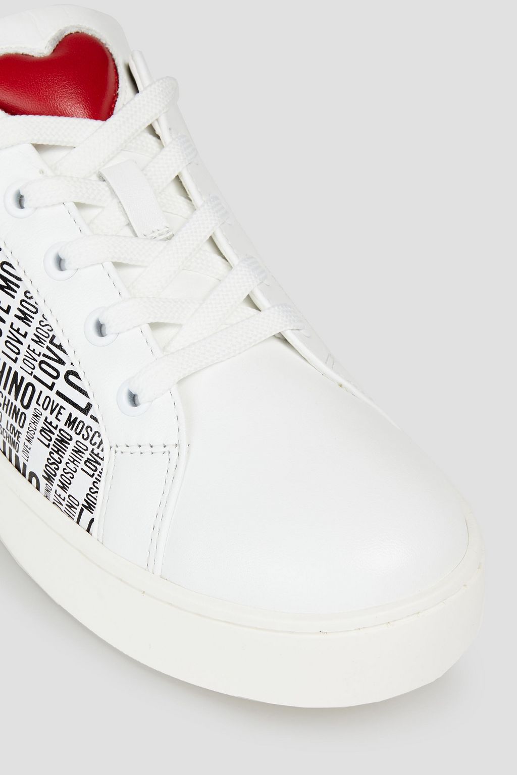 LOVE MOSCHINO Printed leather sneakers