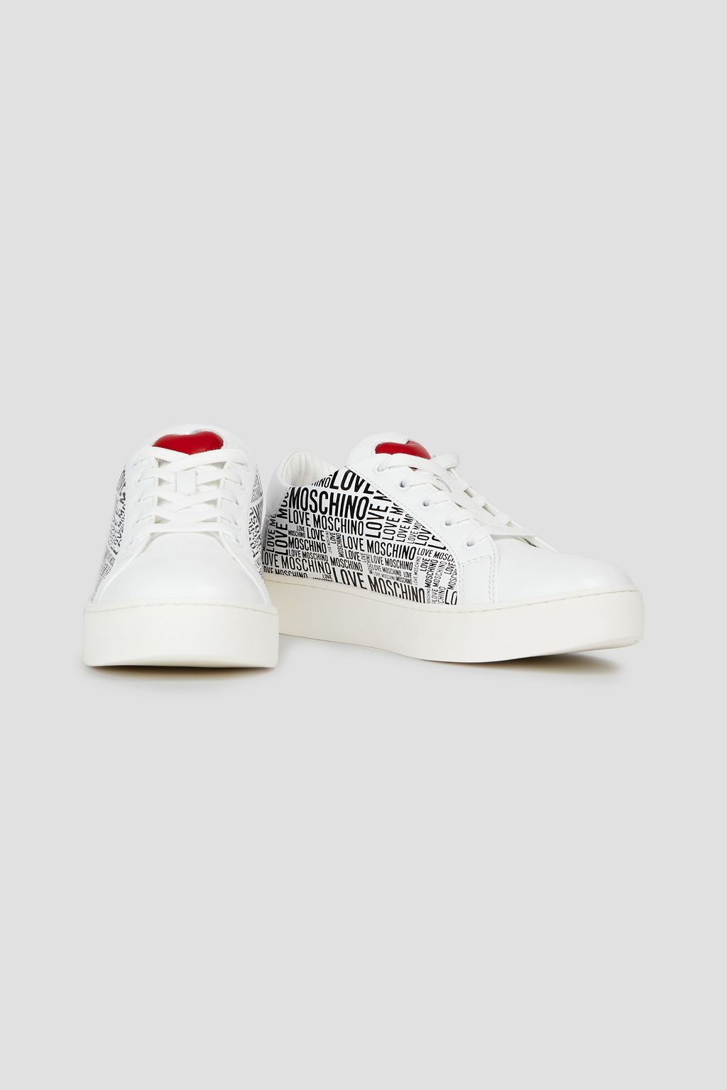 LOVE MOSCHINO Printed leather sneakers