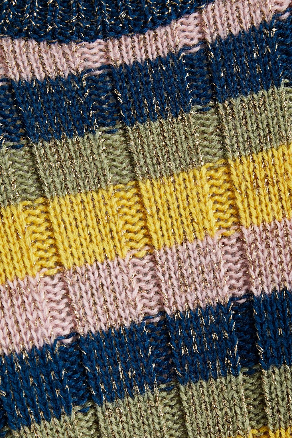 VALENTINO GARAVANI Ribbed metallic striped wool sweater