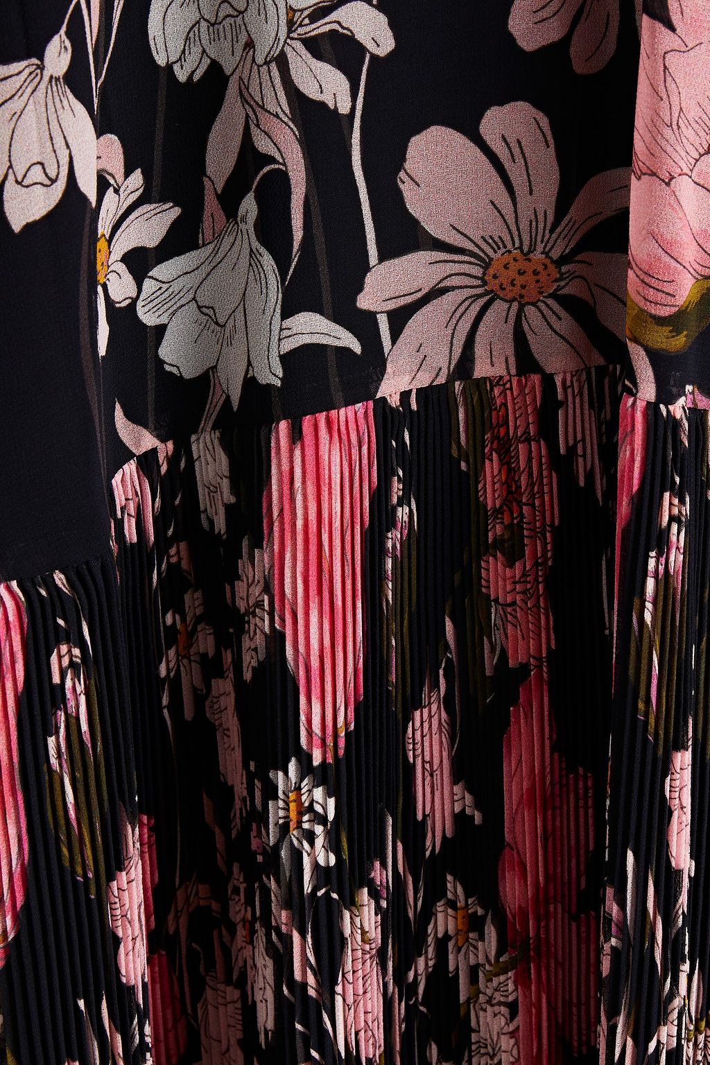 GIAMBA Ruffled floral-print georgette maxi dress