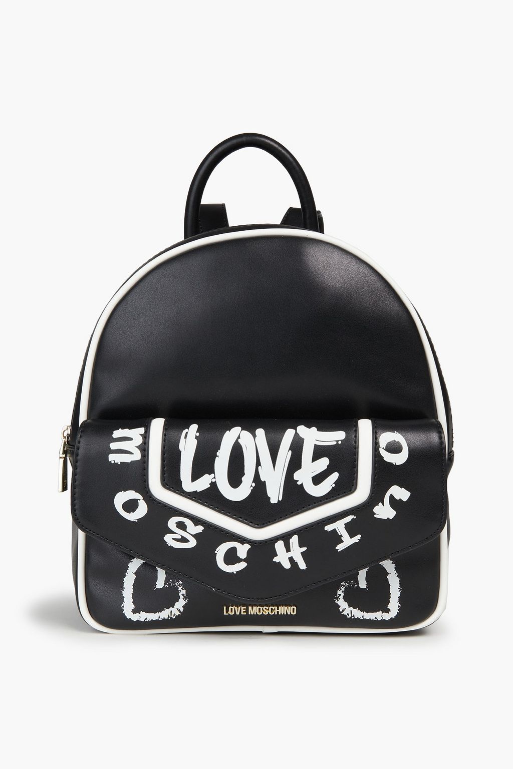 LOVE MOSCHINO Logo-print faux leather backpack THE OUTNET