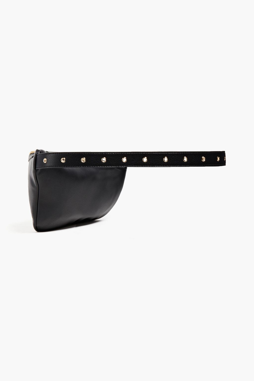 LOVE MOSCHINO Eyelet-embellished faux textured-leather belt bag