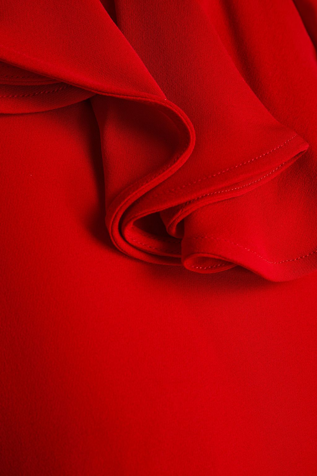 VALENTINO GARAVANI Ruffled silk-crepe top