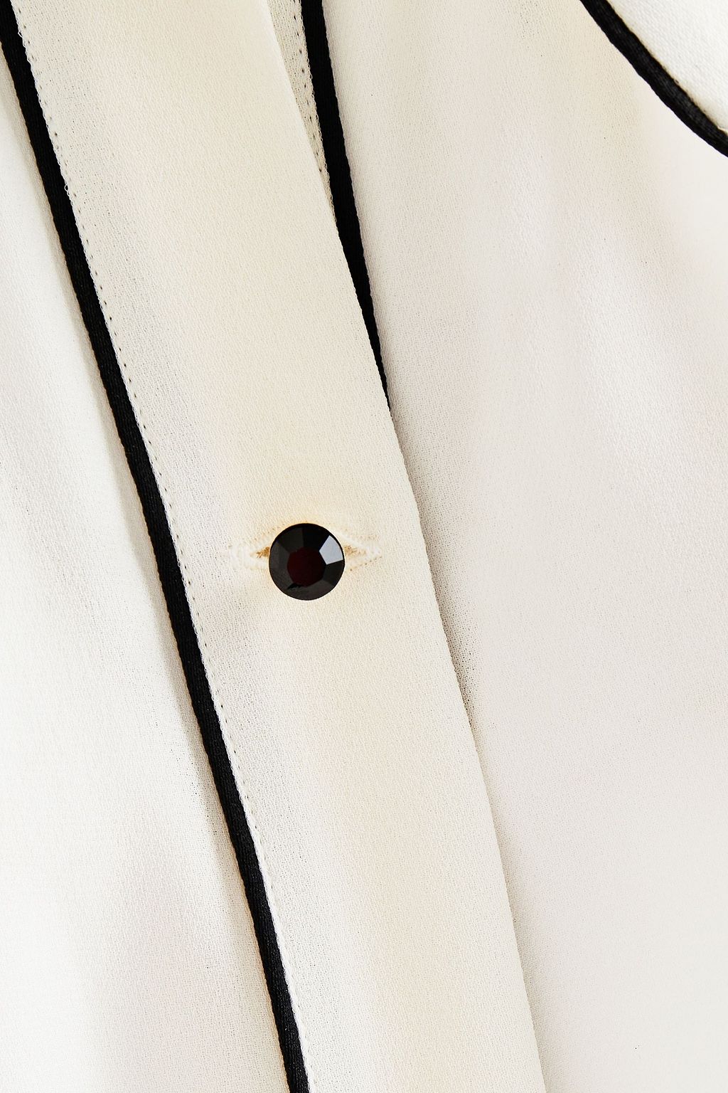 VALENTINO GARAVANI Bow-embellished silk-crepe blouse