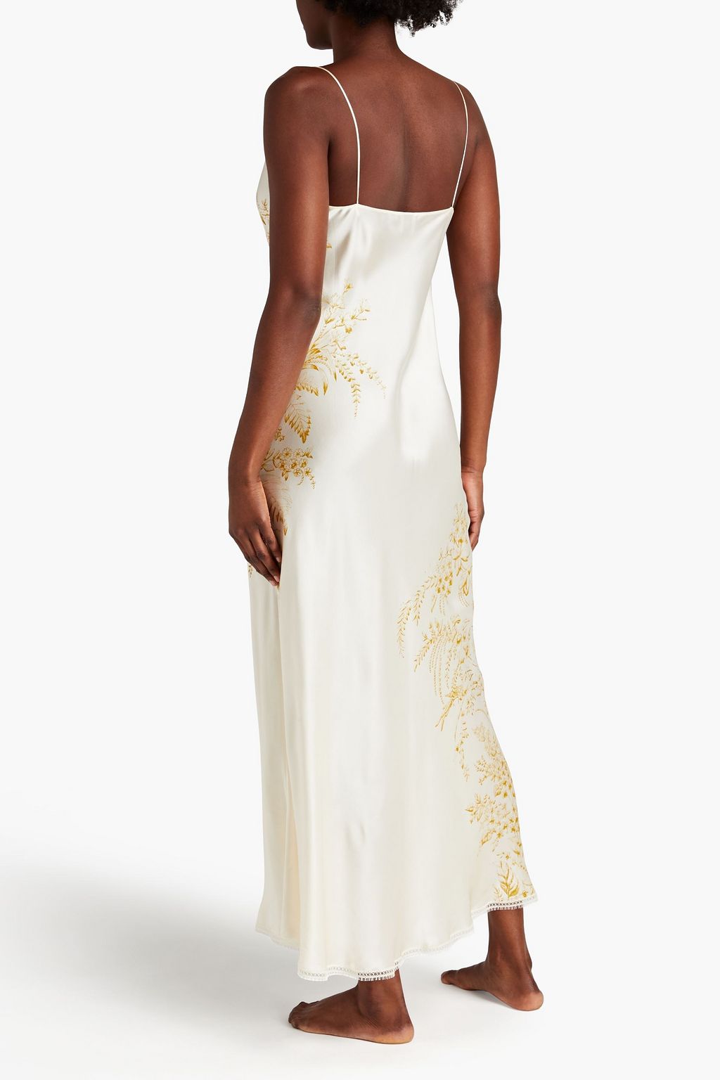 CARINE GILSON Floral-print silk-satin night dress