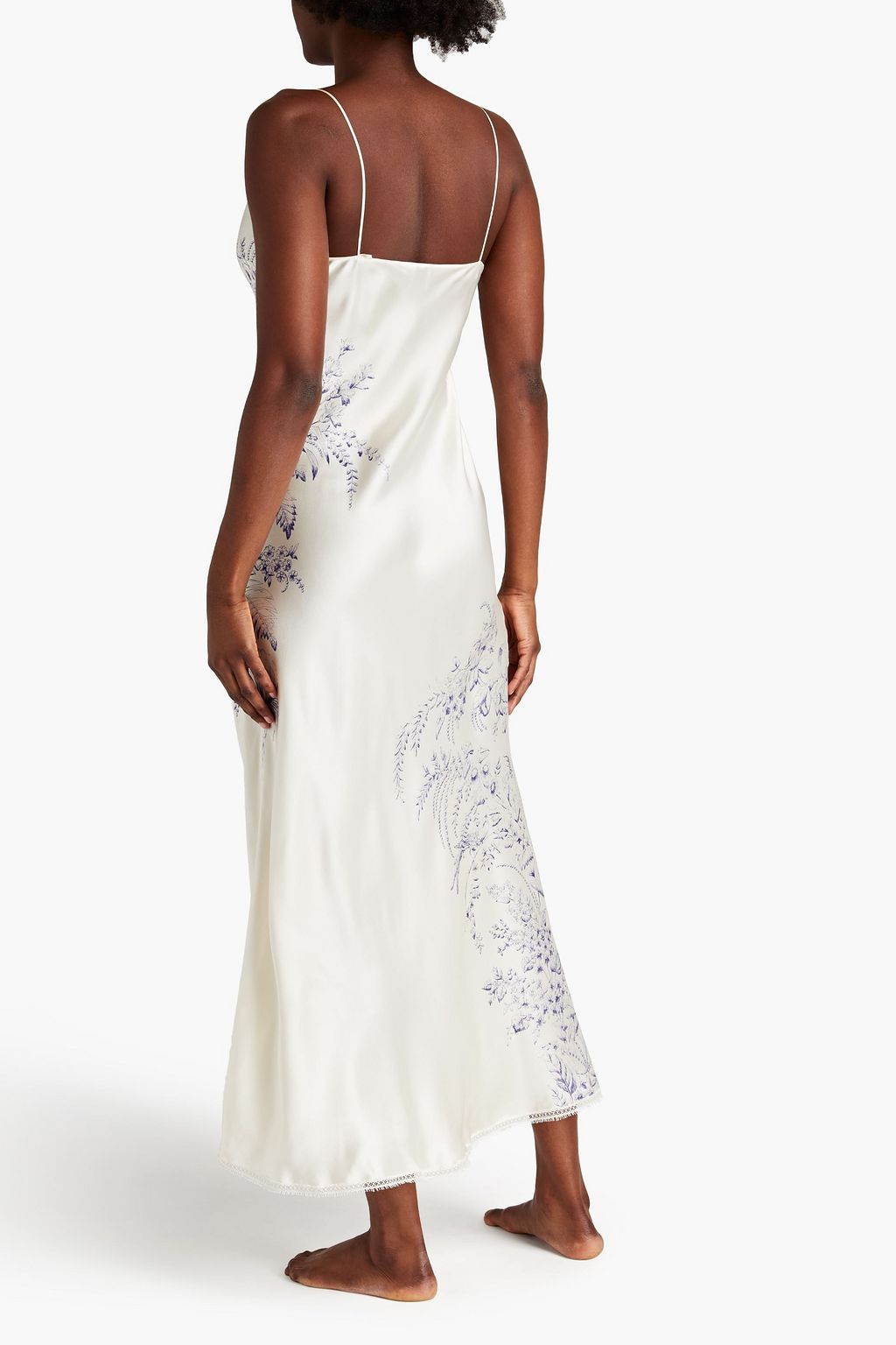 CARINE GILSON Floral-print silk-satin night dress