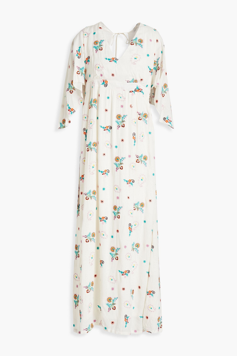 Antik Batik Houla open-back embroidered voile maxi dress