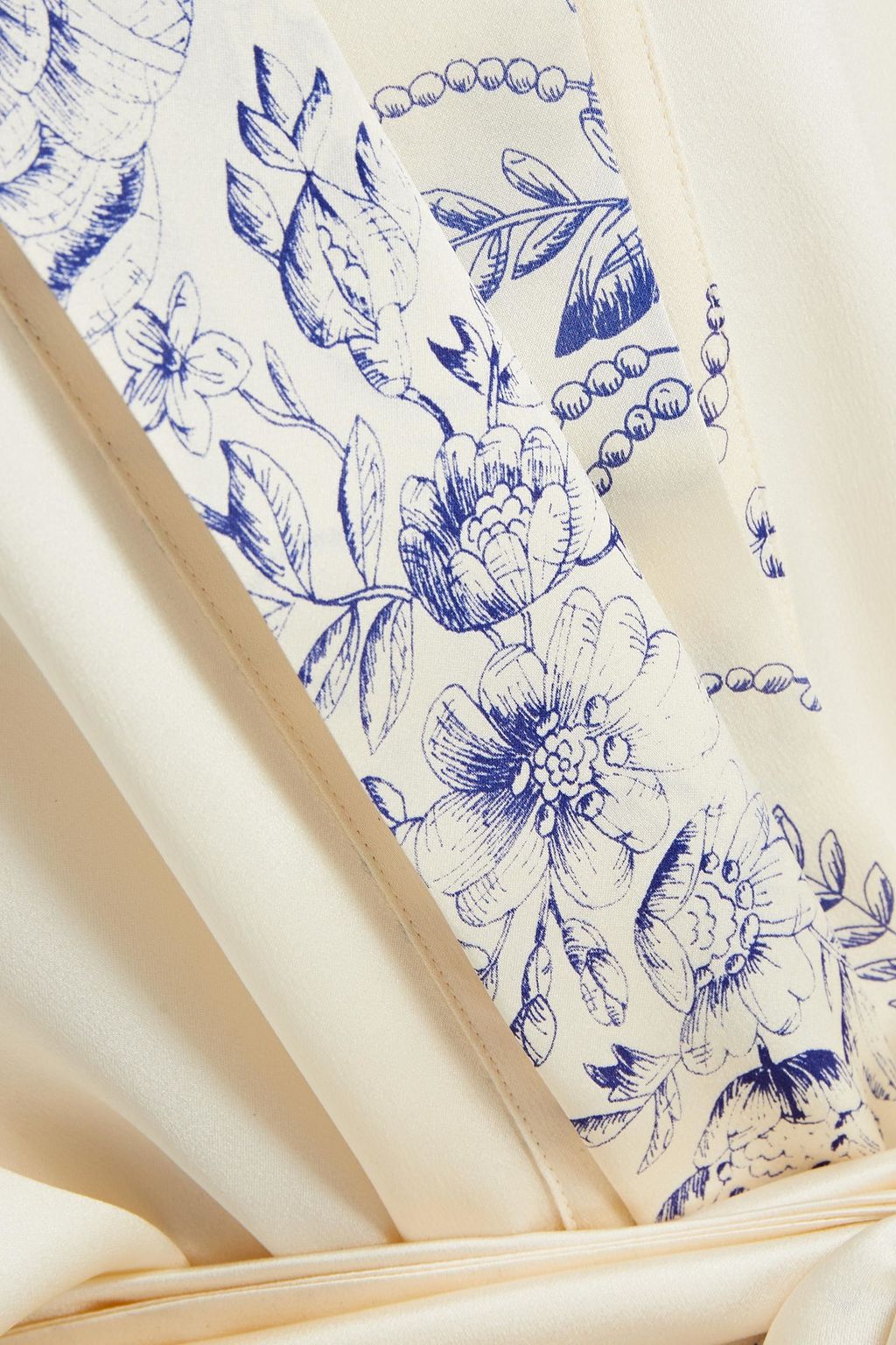 CARINE GILSON Belted floral-print silk-satin kimono