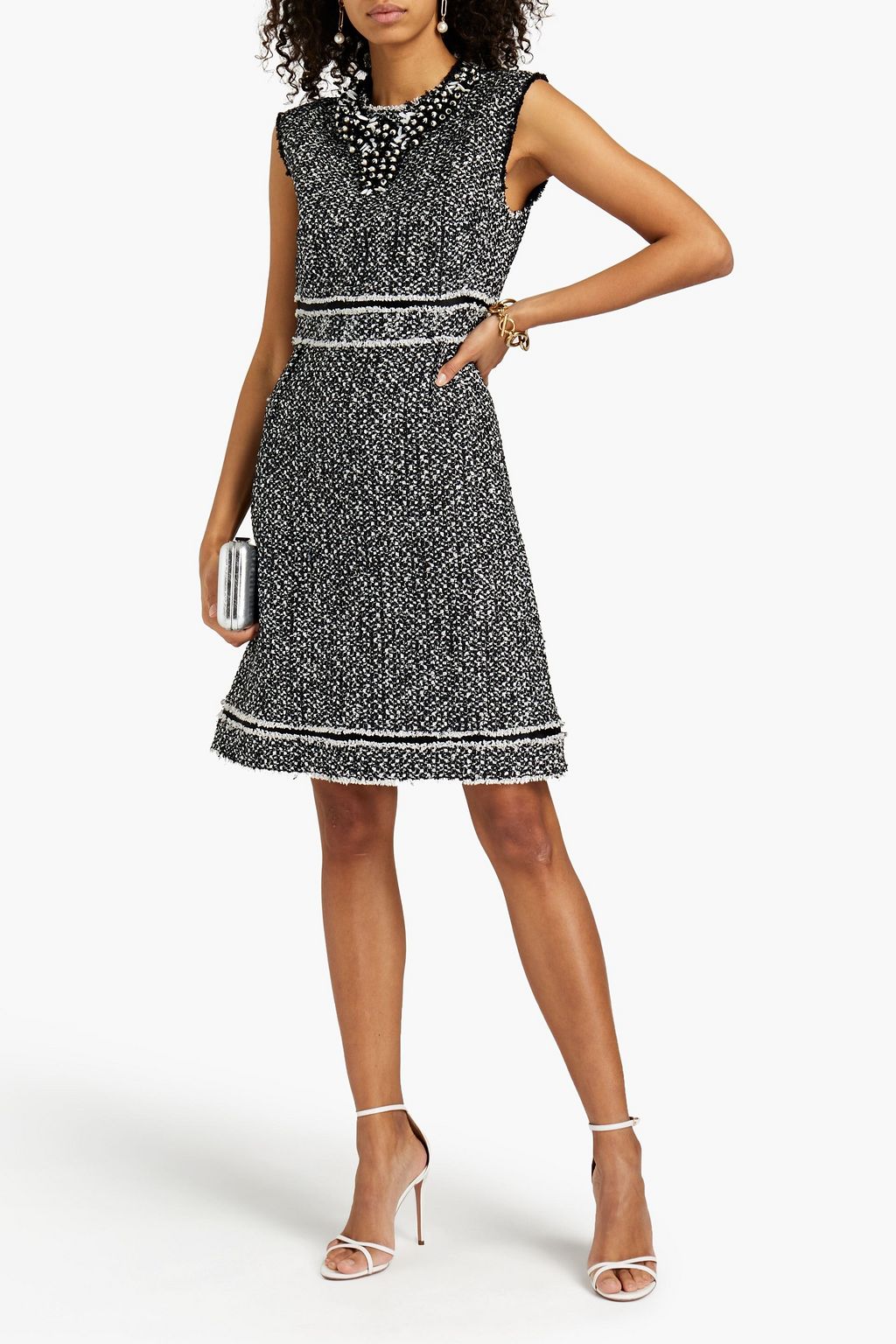 GIAMBATTISTA VALLI Embellished tweed dress