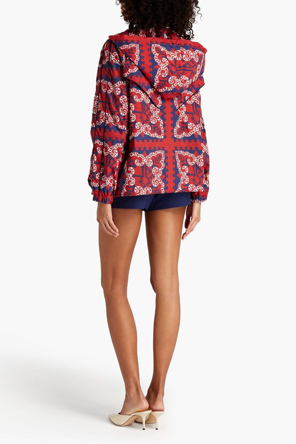 VALENTINO GARAVANI Printed hooded shell jacket