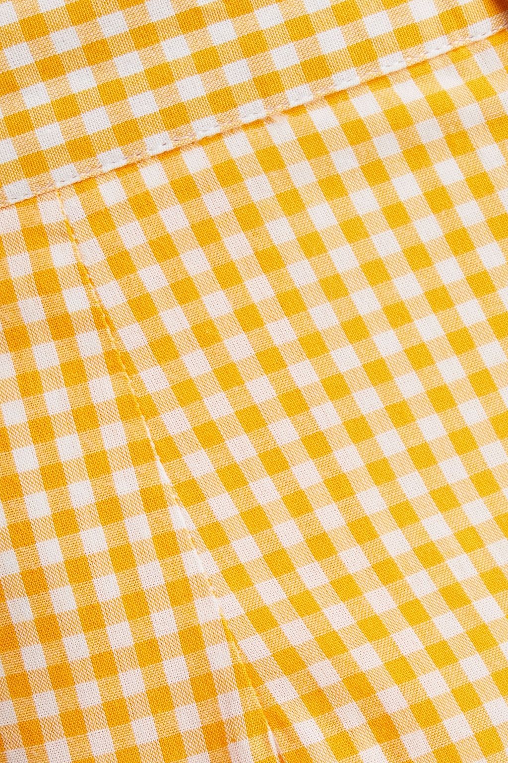ANTIK BATIK Patty gingham cotton straight-leg pants