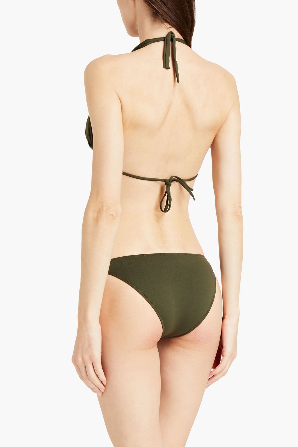 MELISSA ODABASH Athens striped stretch-piquè low-rise bikini briefs
