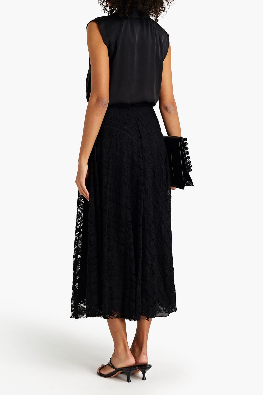 GIAMBATTISTA VALLI Wool-blend lace midi skirt