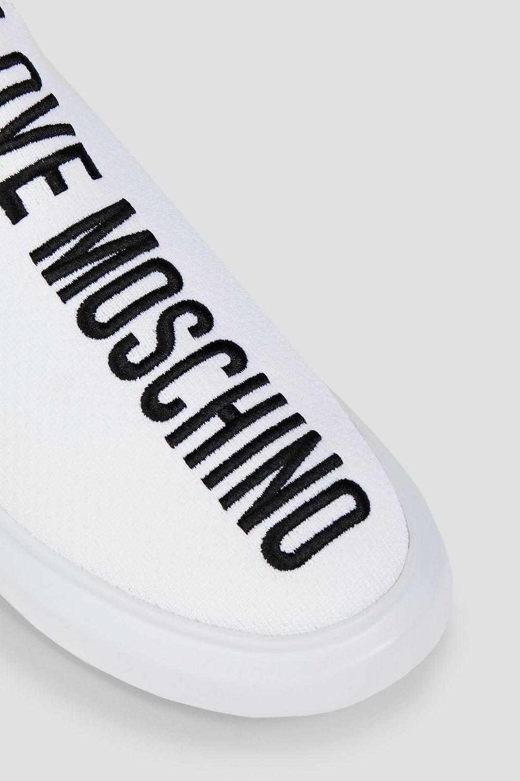 LOVE MOSCHINO Embroidered knitted sneakers