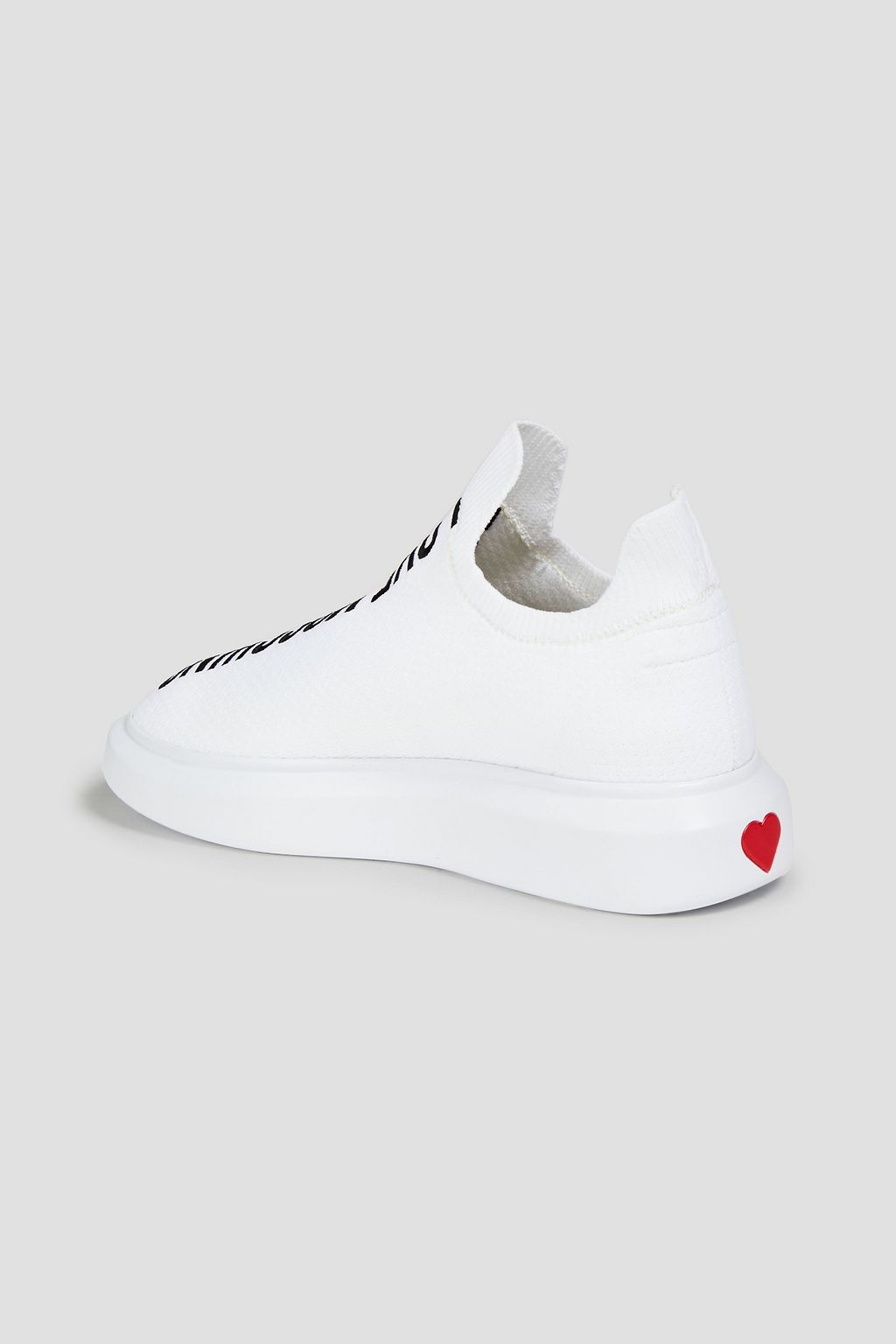 LOVE MOSCHINO Embroidered knitted sneakers