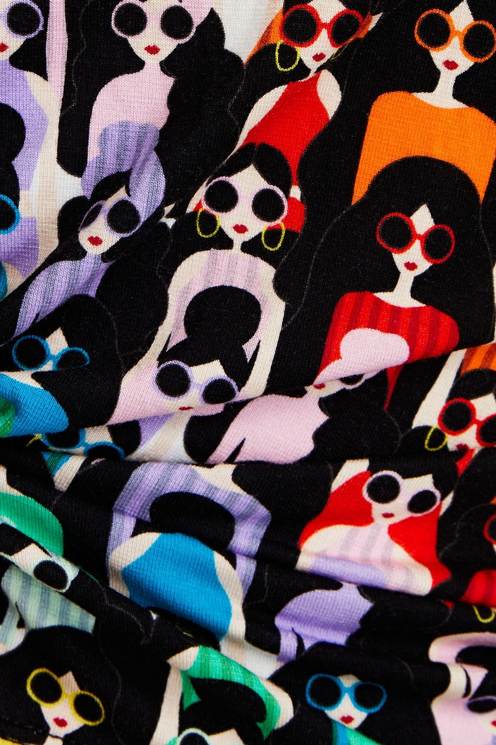 ALICE + OLIVIA Delaina printed jersey turtleneck top