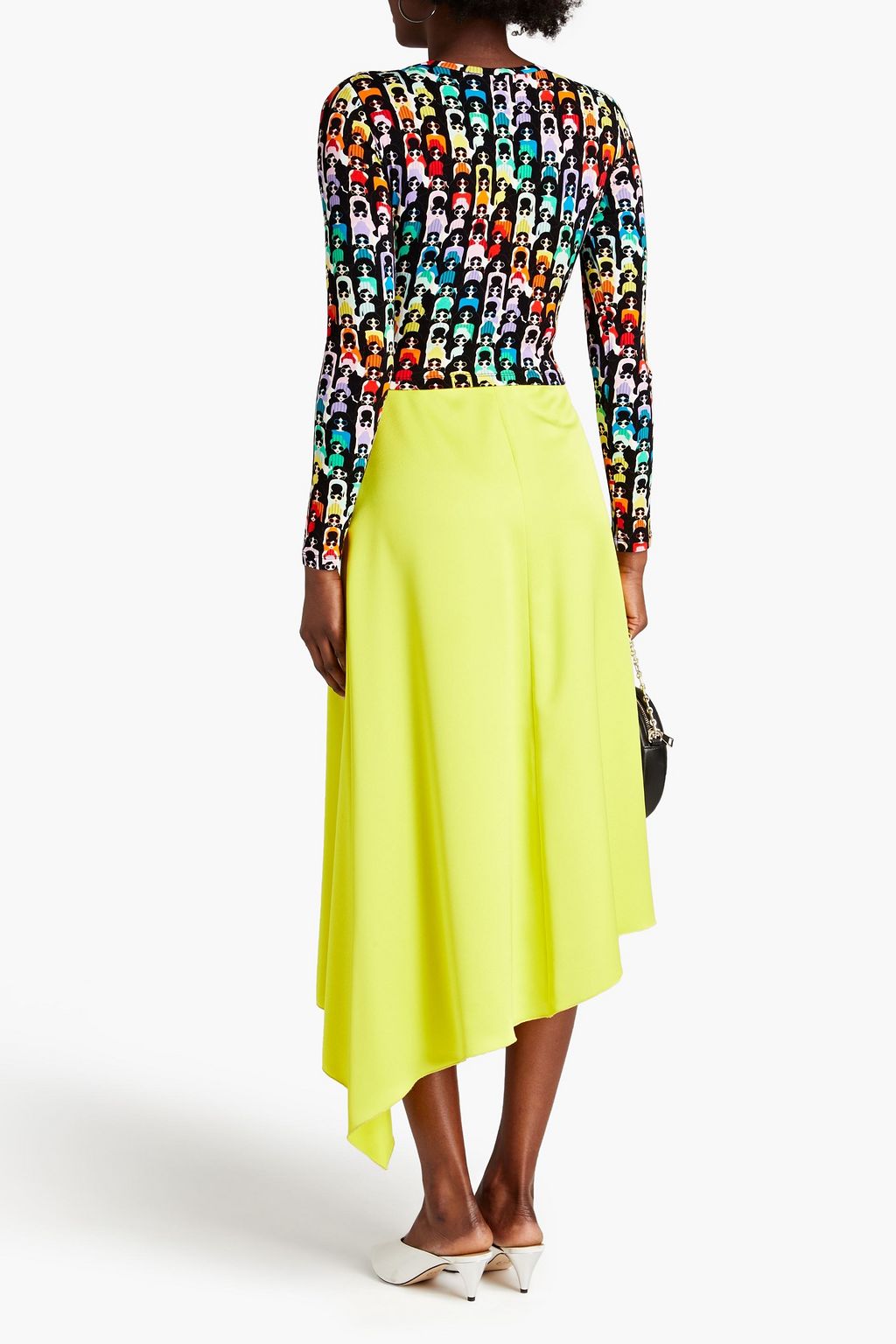 ALICE + OLIVIA Delaina cropped printed jersey top