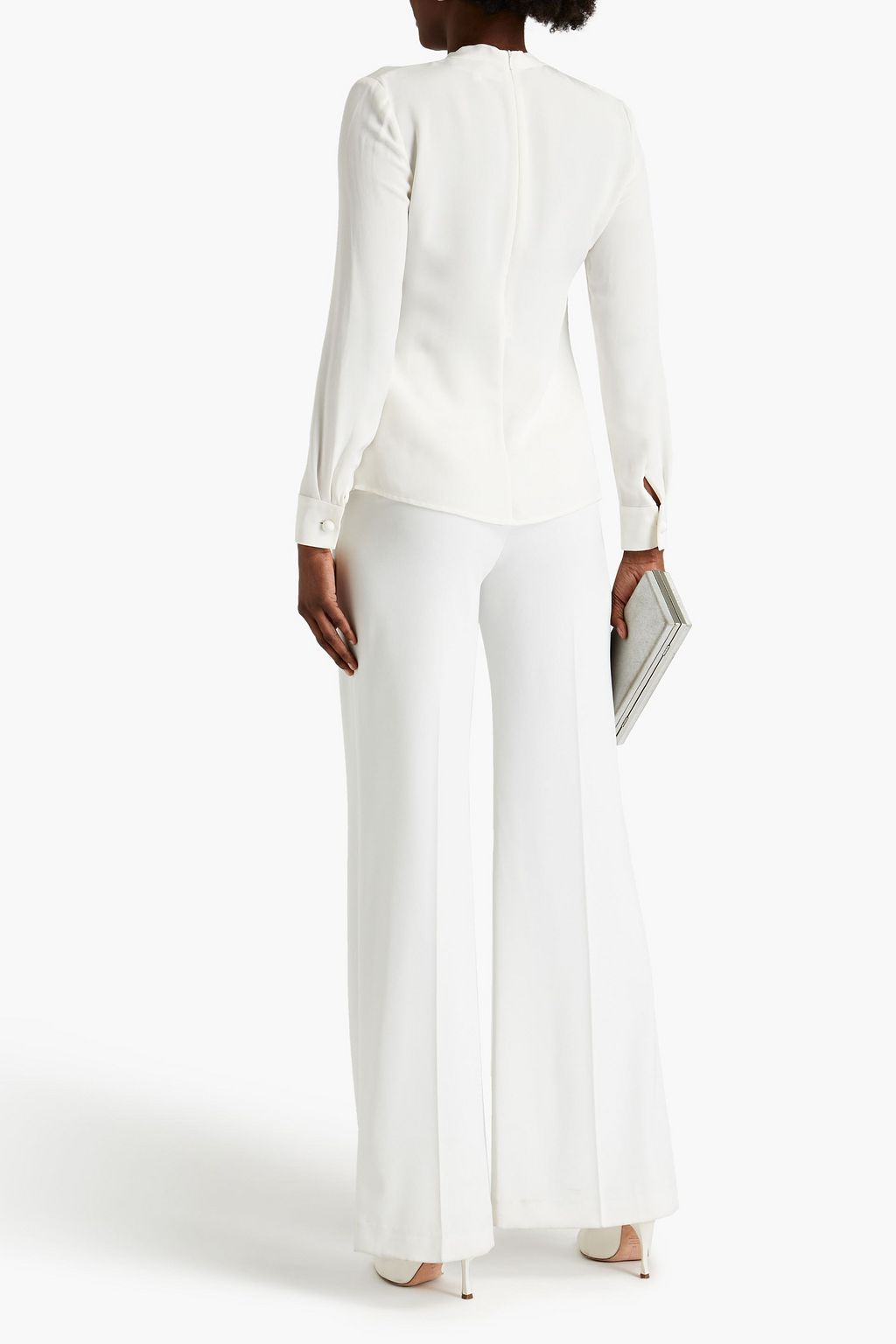 GOAT Kara tie-neck cutout silk crepe de chine blouse