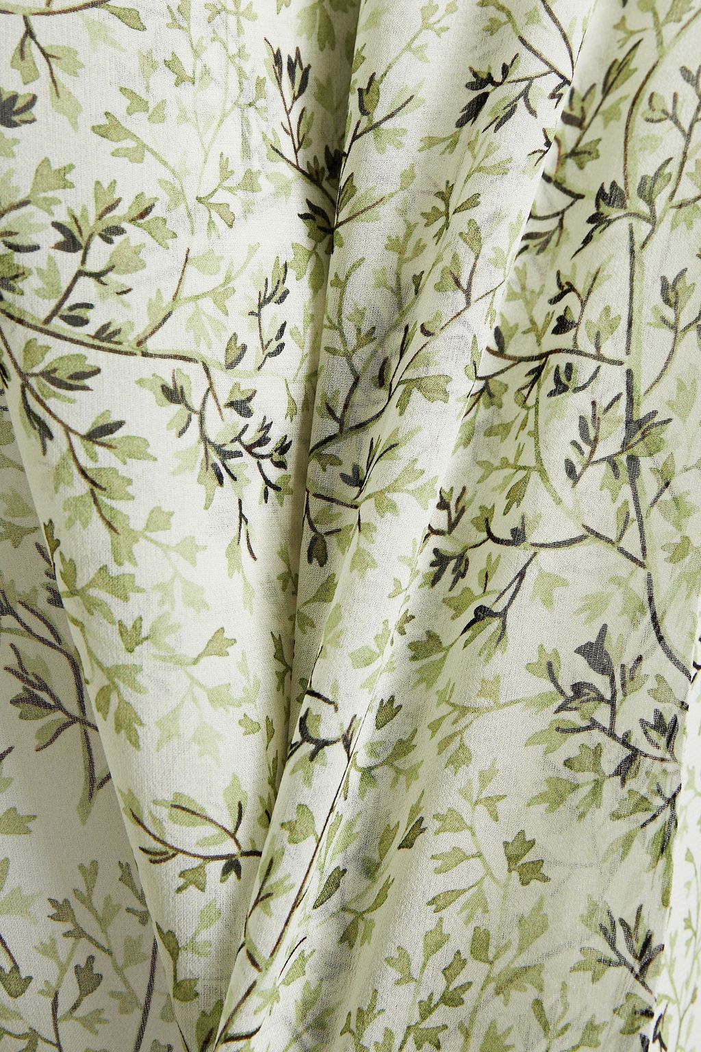 GIAMBATTISTA VALLI Grosgrain-trimmed printed silk-crepe skirt