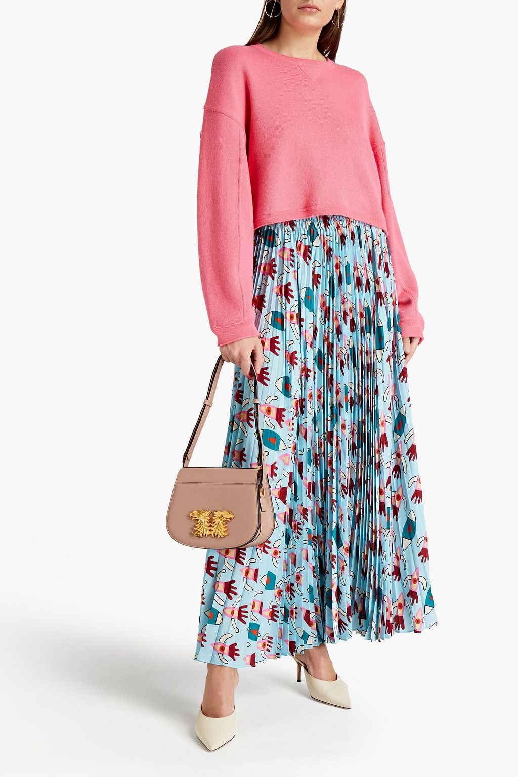 VALENTINO GARAVANI Cropped cashmere sweater