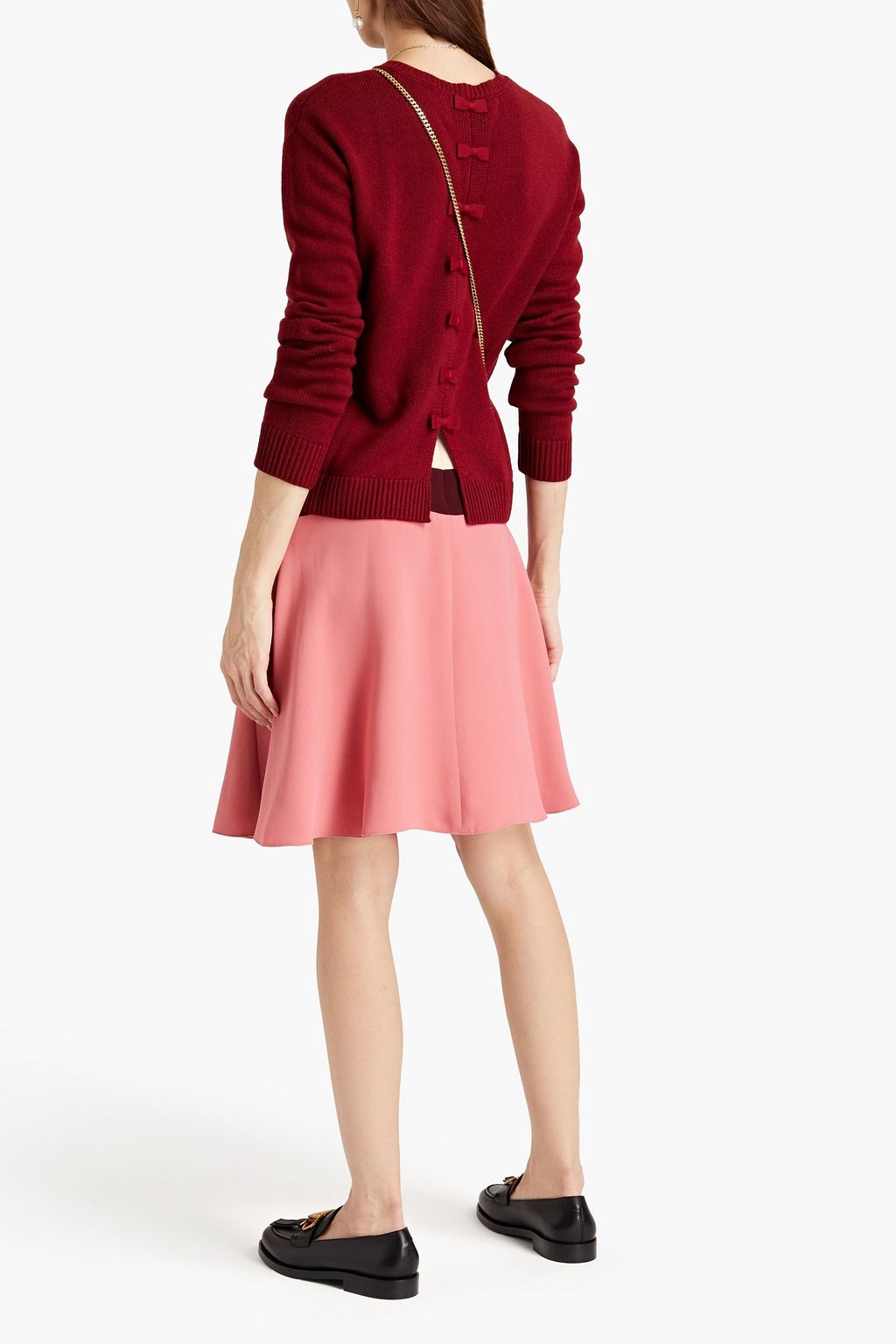 VALENTINO GARAVANI Bow-embellished cashmere sweater