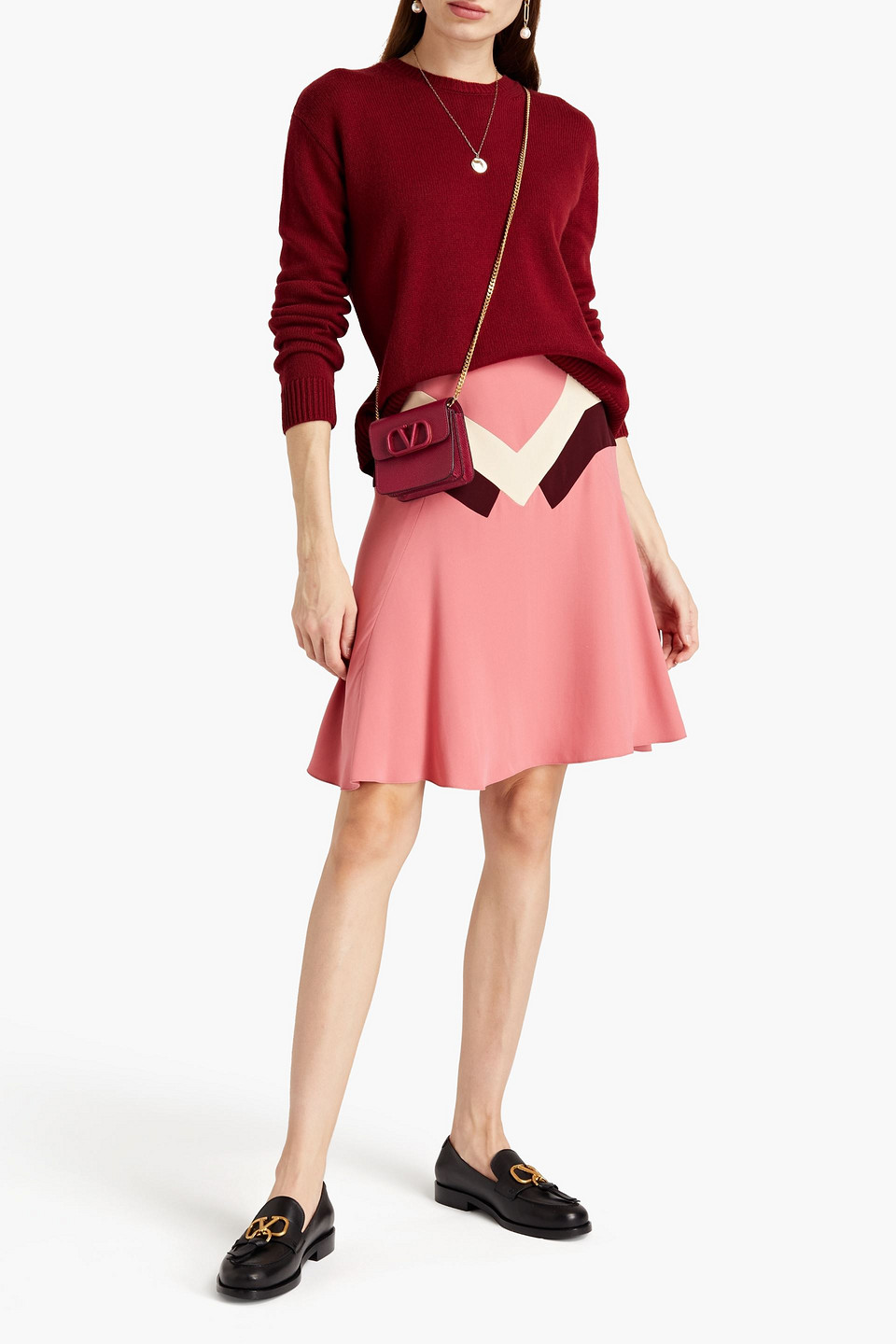 Valentino Bow-embellished Cashmere Jumper In Red