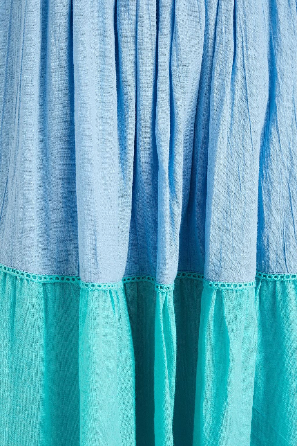 ANTIK BATIK Amie broderie anglaise-trimmed cotton-gauze midi skirt