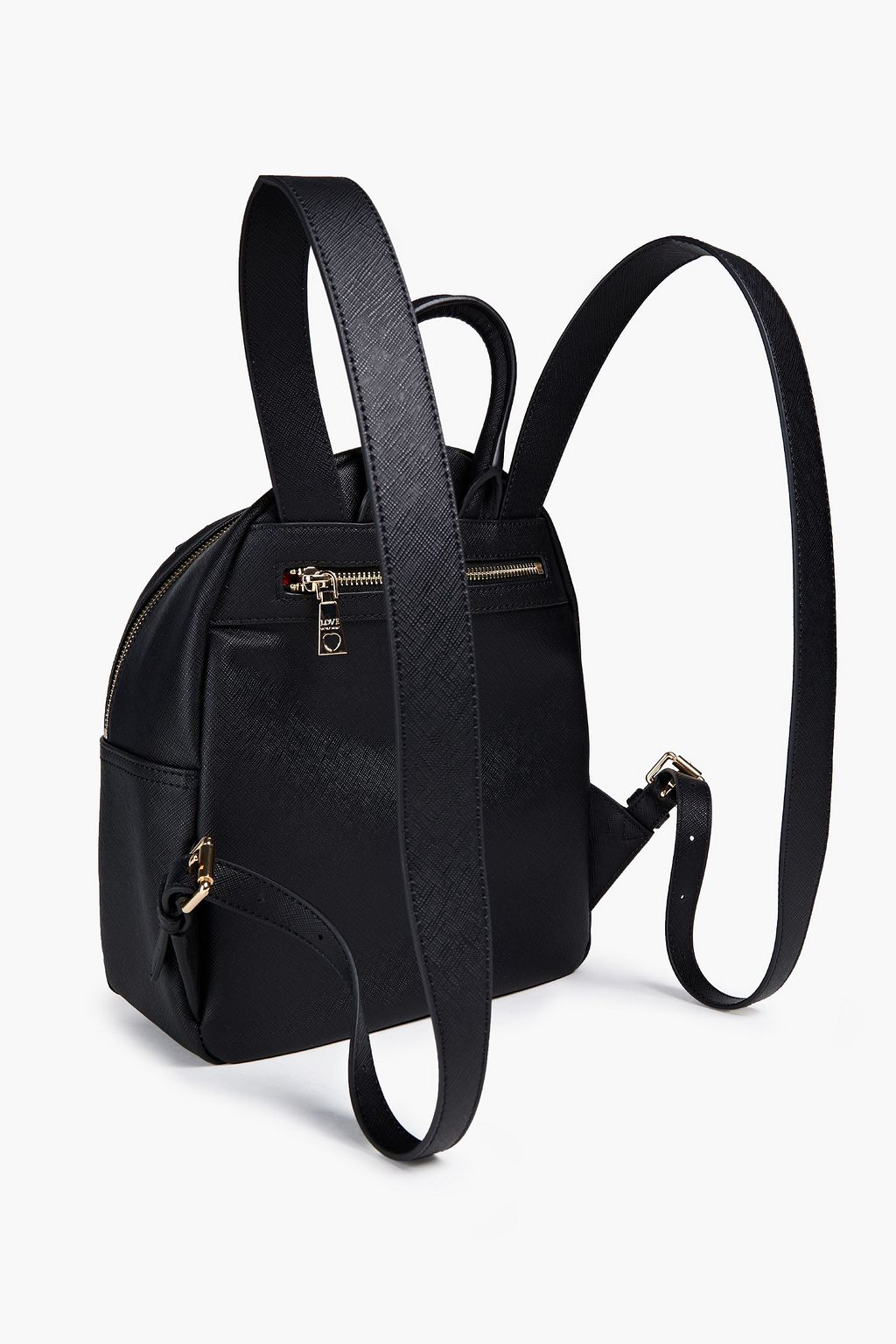 LOVE MOSCHINO Studded printed faux leather backpack