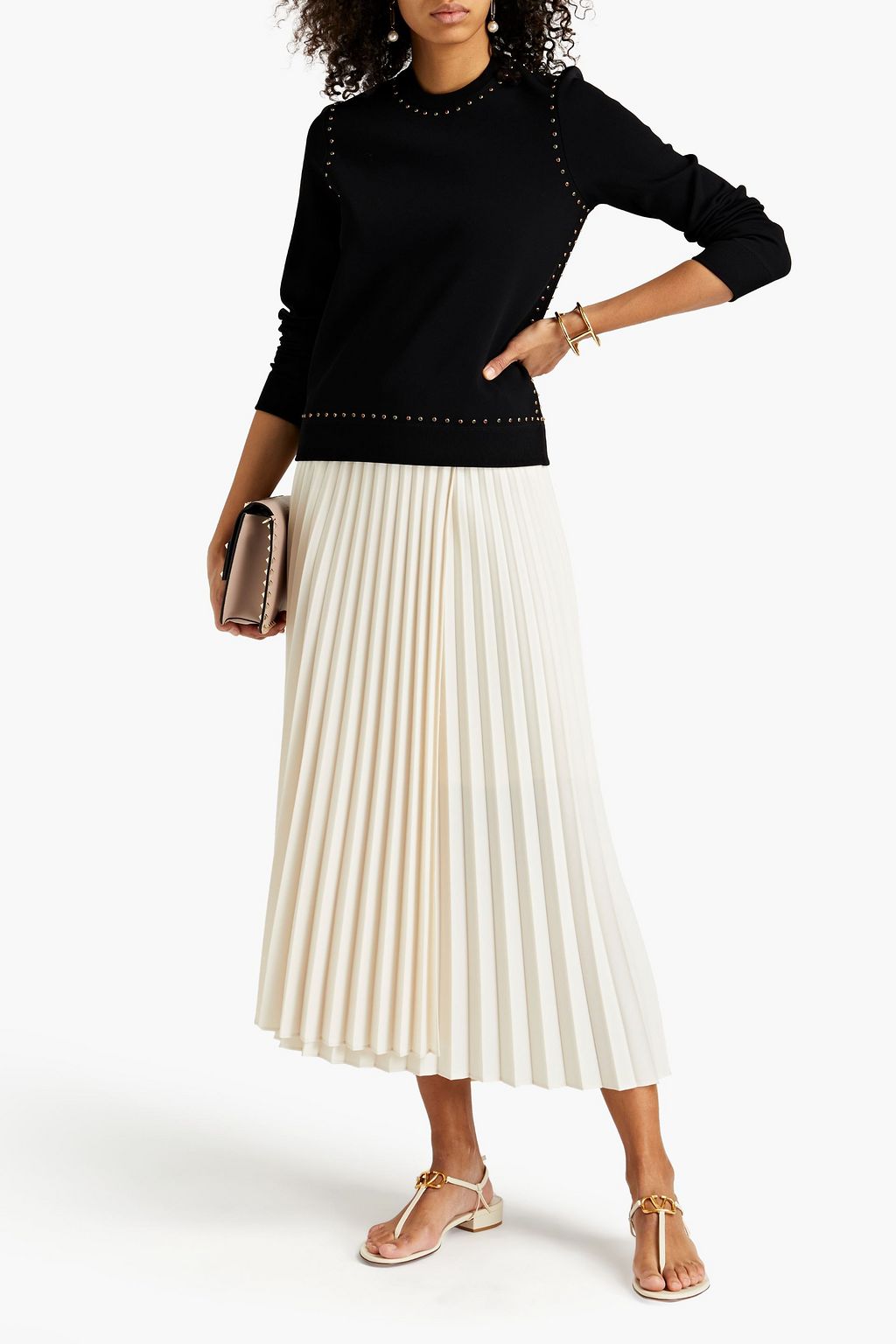 VALENTINO GARAVANI Embellished knitted sweater