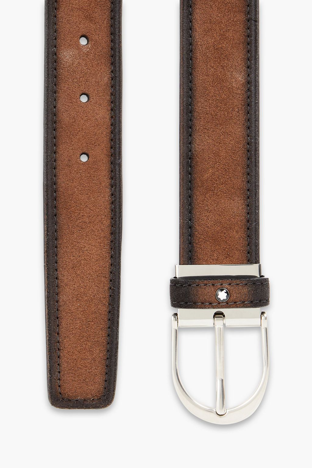 MONTBLANC Logo-appliquéd suede belt