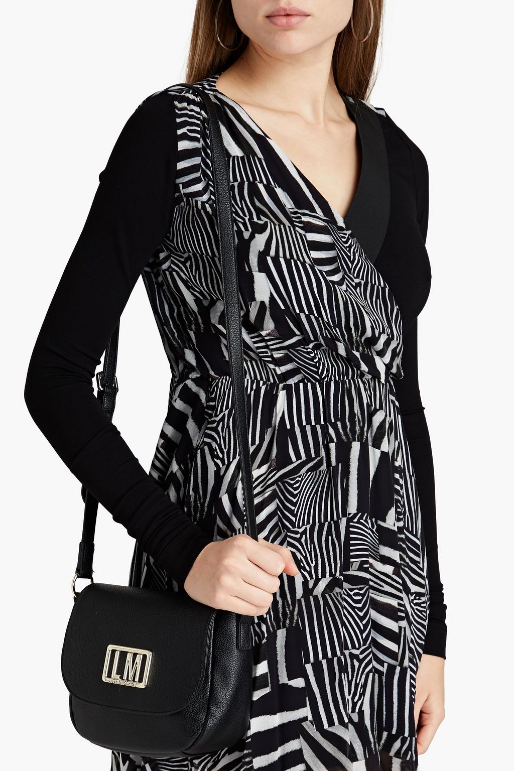 LOVE MOSCHINO Faux pebbled-leather shoulder bag