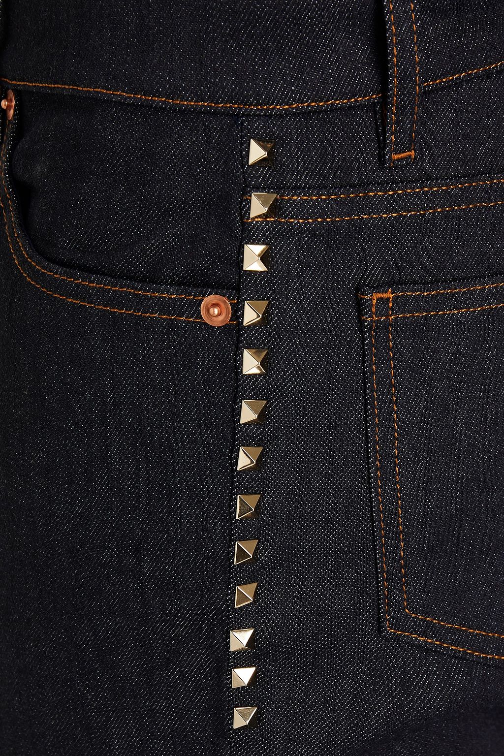 VALENTINO GARAVANI Studded mid-rise skinny jeans