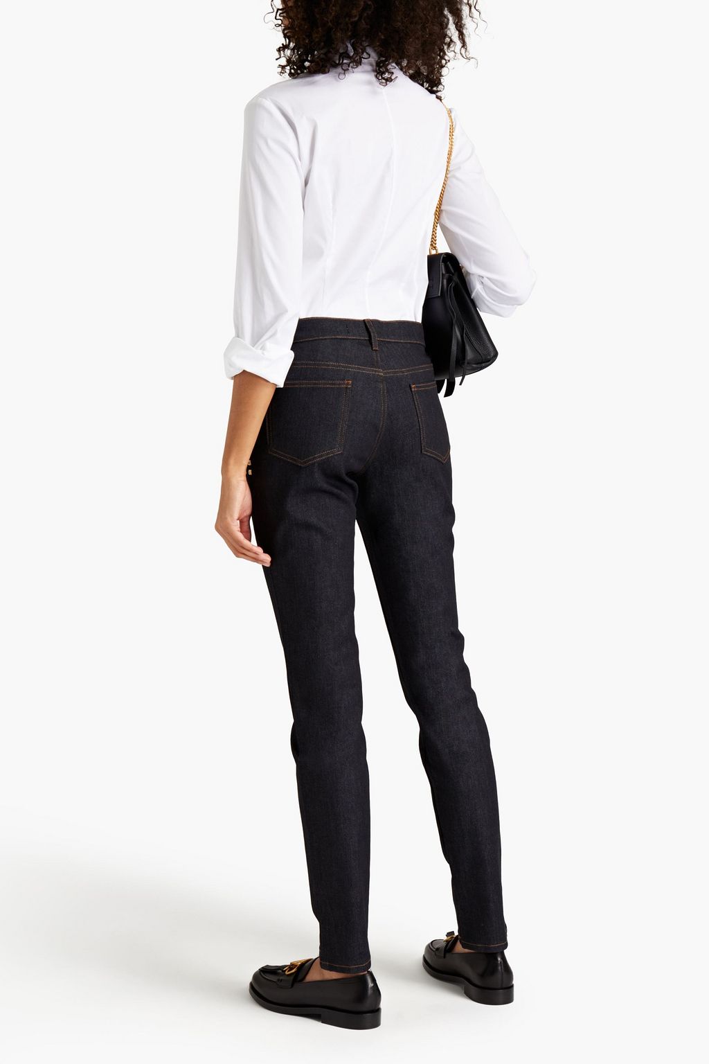 VALENTINO GARAVANI Studded mid-rise skinny jeans