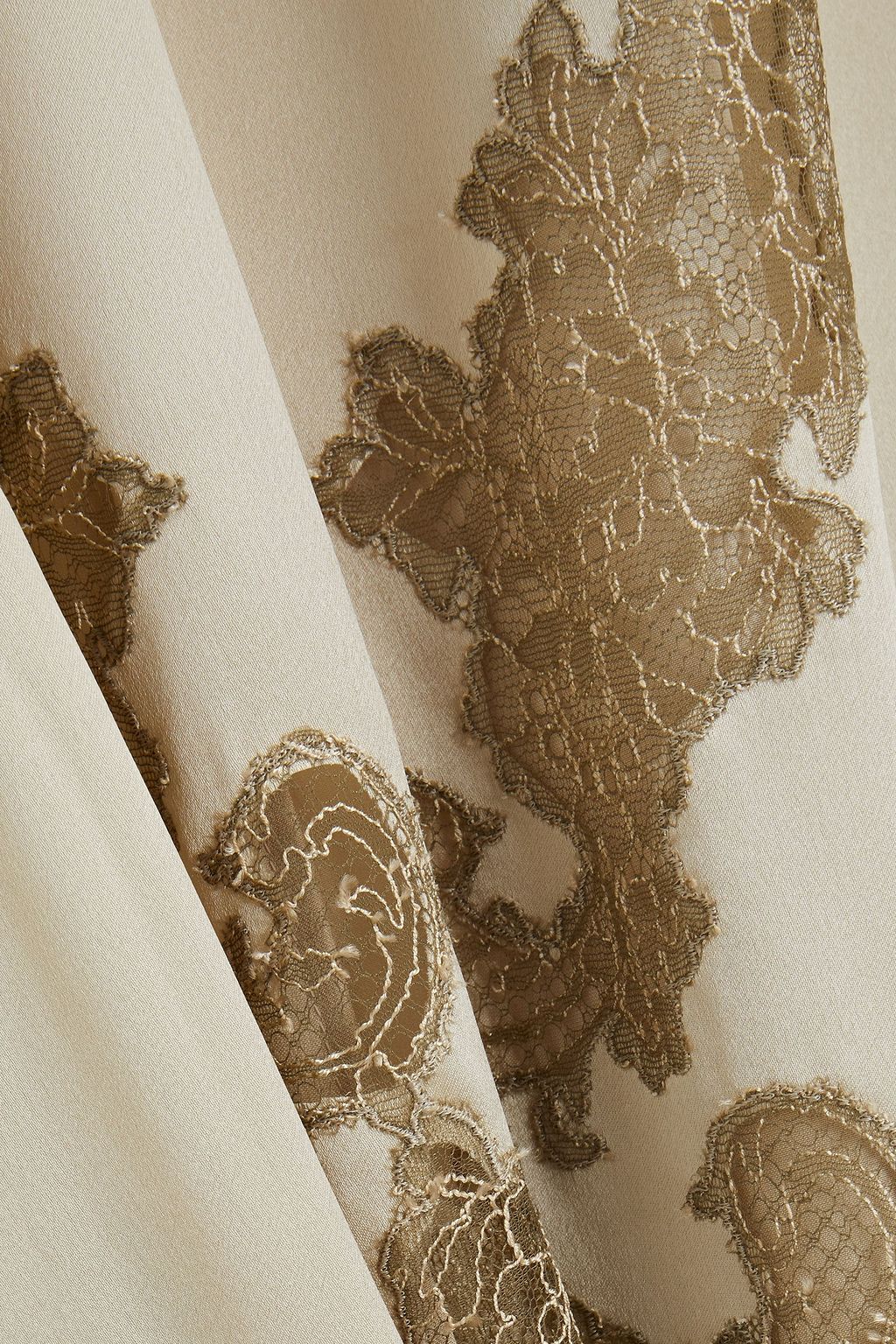 CARINE GILSON Lace-trimmed silk-satin nightdress