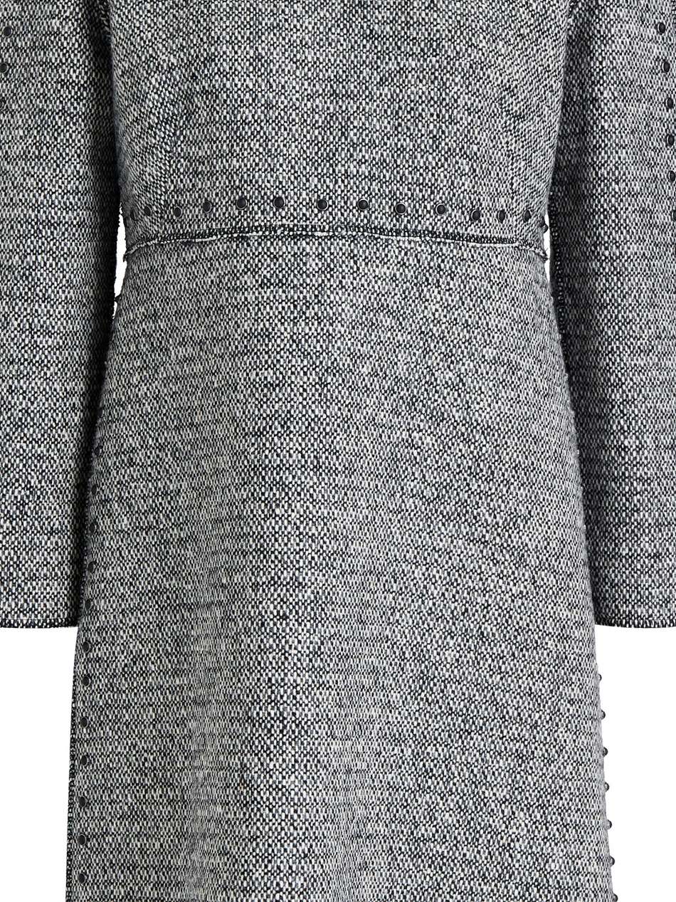 studded wool-tweed mini dress