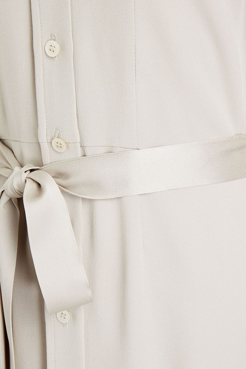 GOAT Lori gathered cady midi shirt dress
