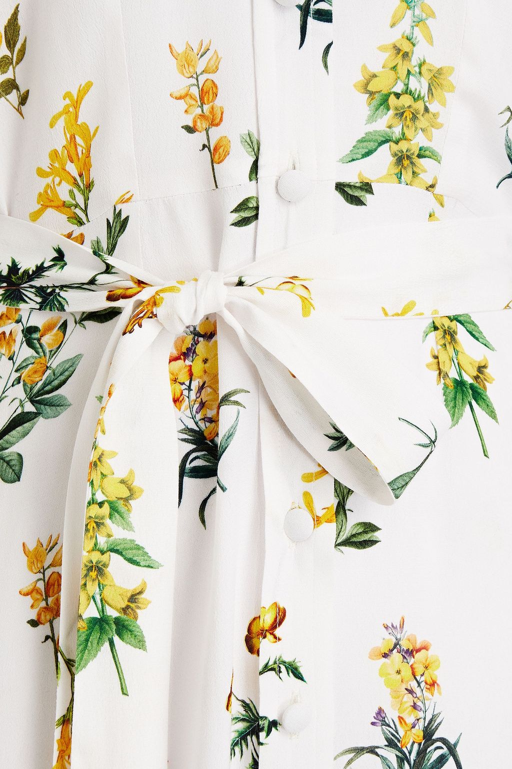 GOAT Livia floral-print crepe de chine midi shirt dress
