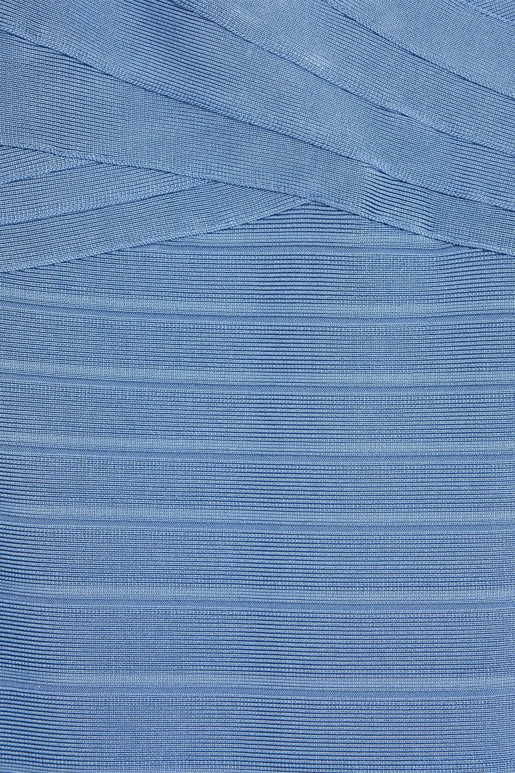HERVÉ LÉGER Fluted cutout bandage dress
