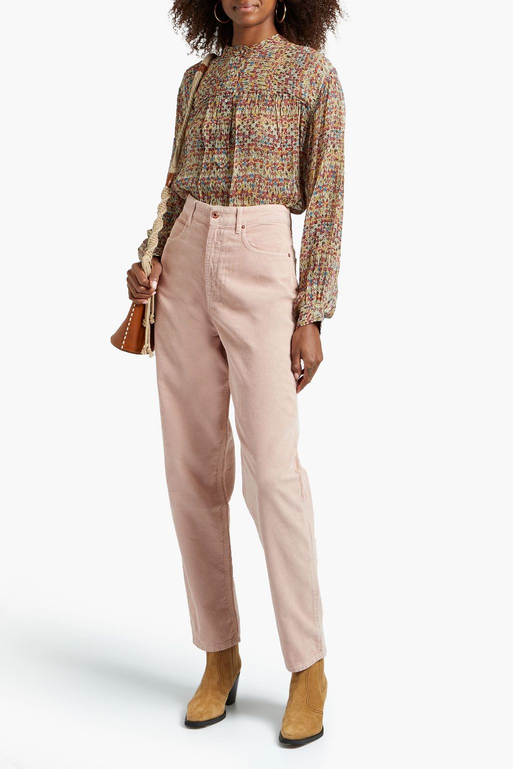 Pastel pink Corsy cotton-corduroy straight-leg pants | Sale up to 70% off |  THE OUTNET | ISABEL MARANT ÉTOILE | THE OUTNET