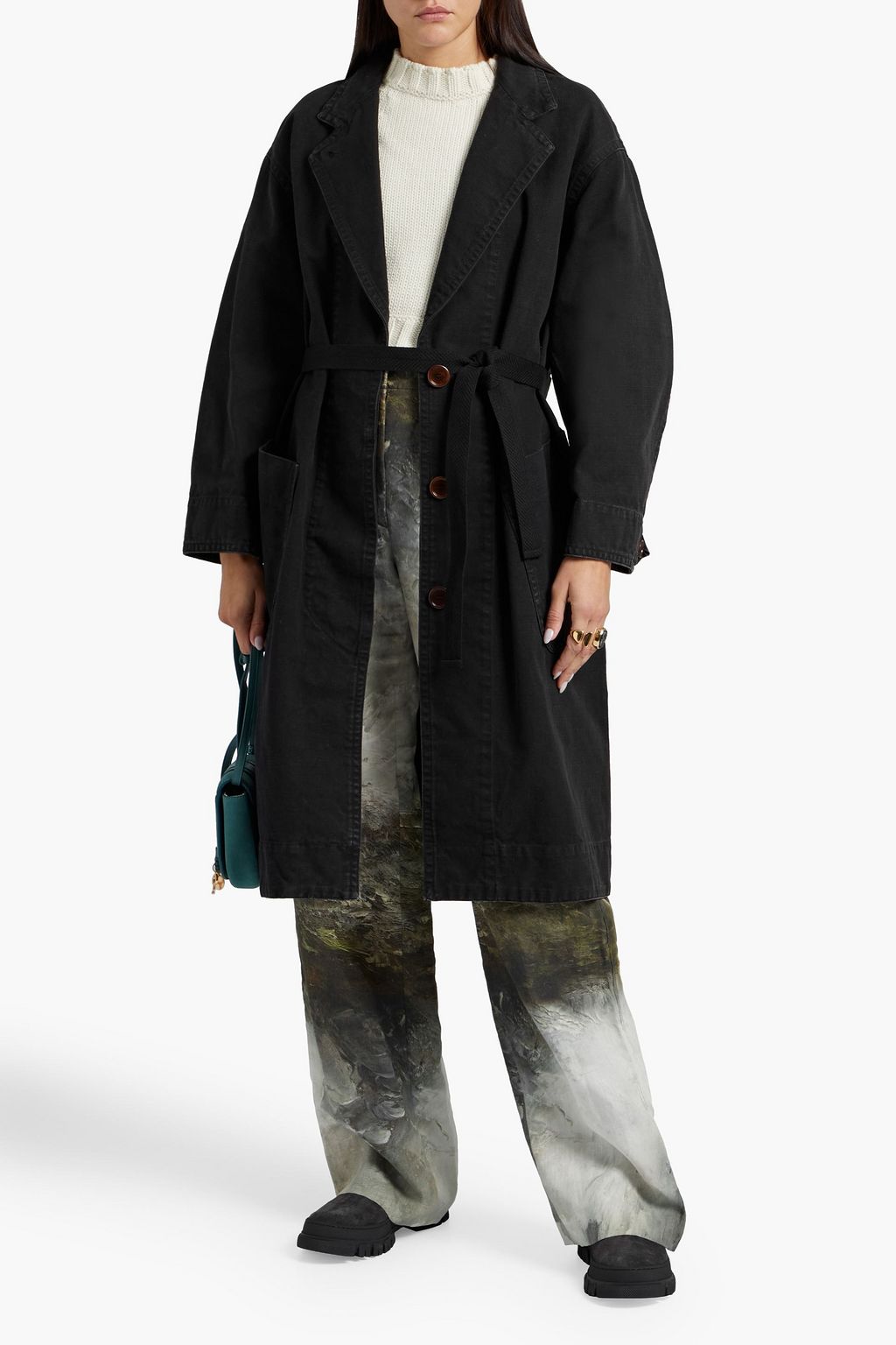 MARANT ÉTOILE Laurel belted cotton-canvas trench coat