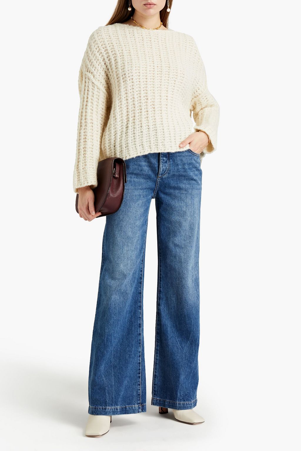 VALENTINO GARAVANI Oversized alpaca-blend sweater