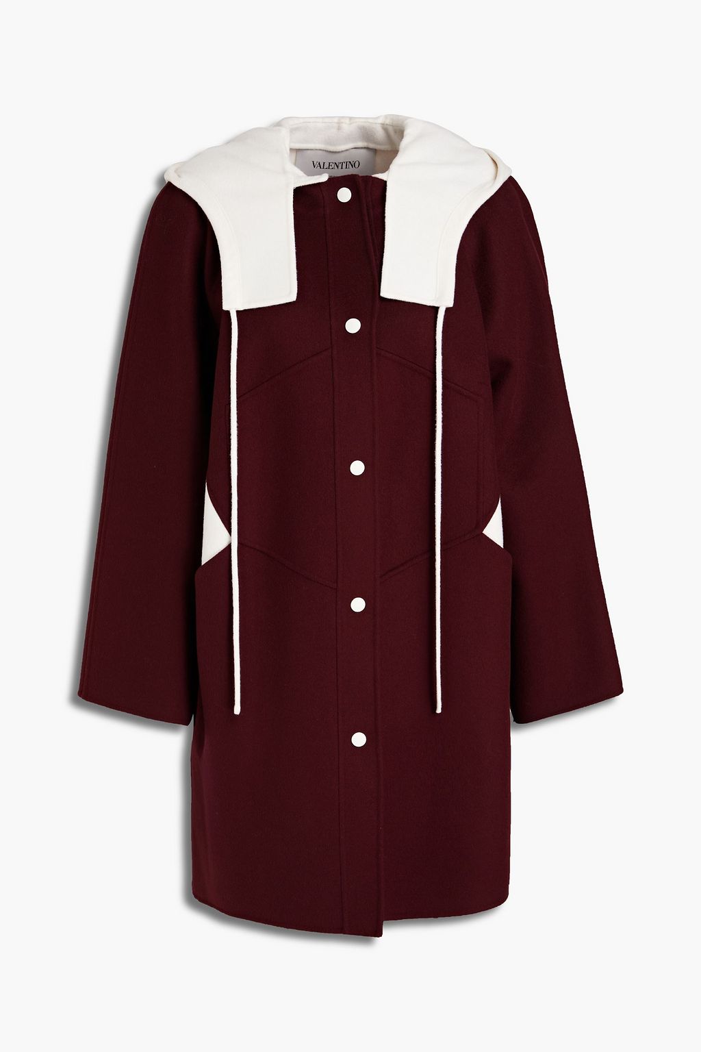 cashmere-blend hooded coat 