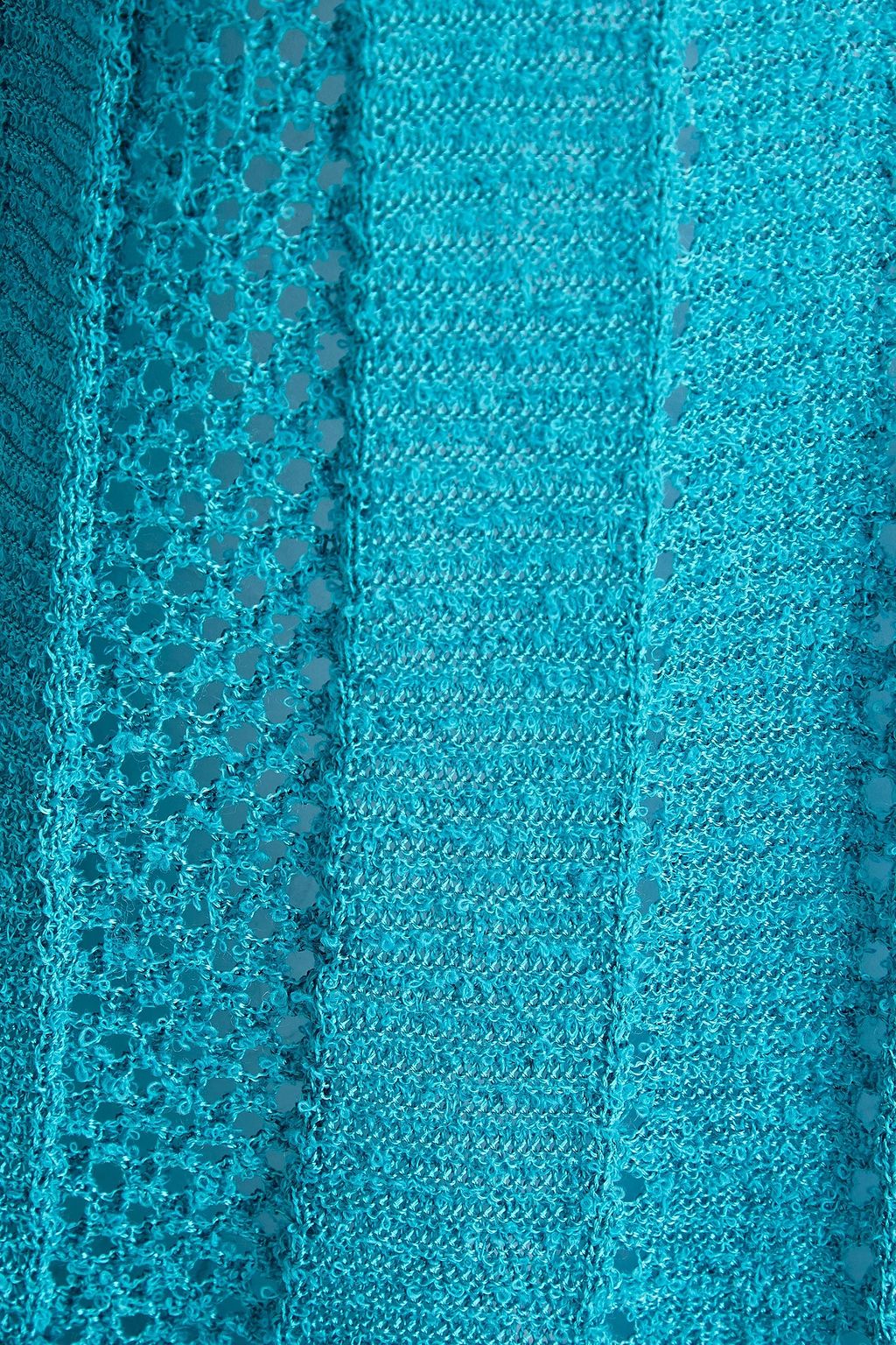 M MISSONI Pointelle-trimmed crochet-knit sweater