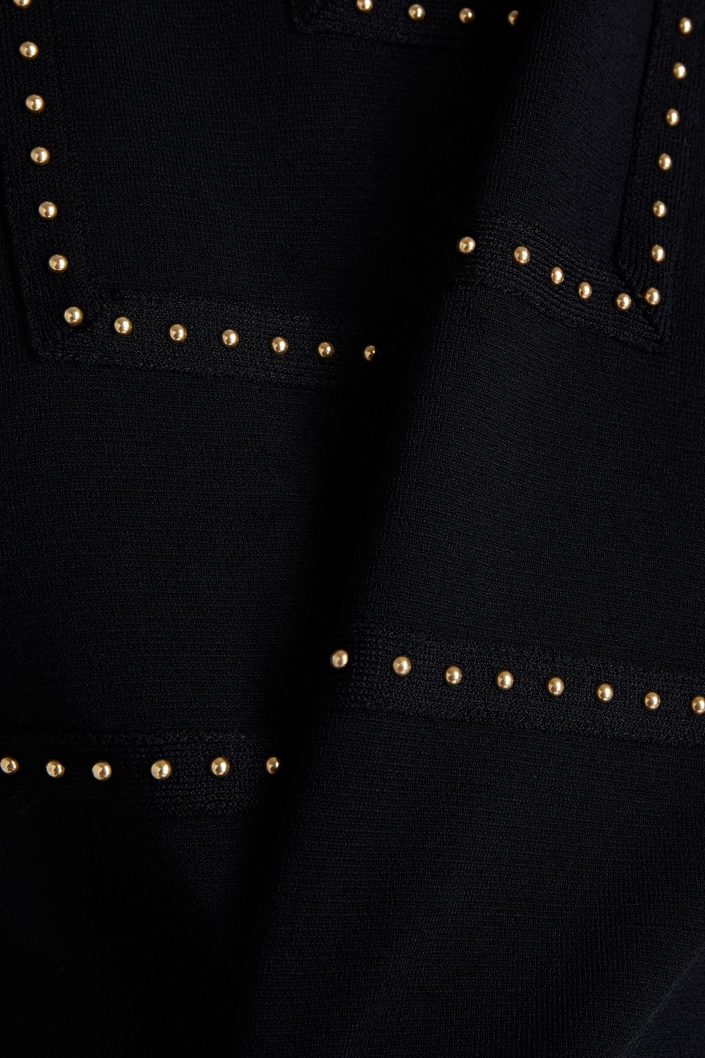 VALENTINO GARAVANI Studded stretch-ponte top