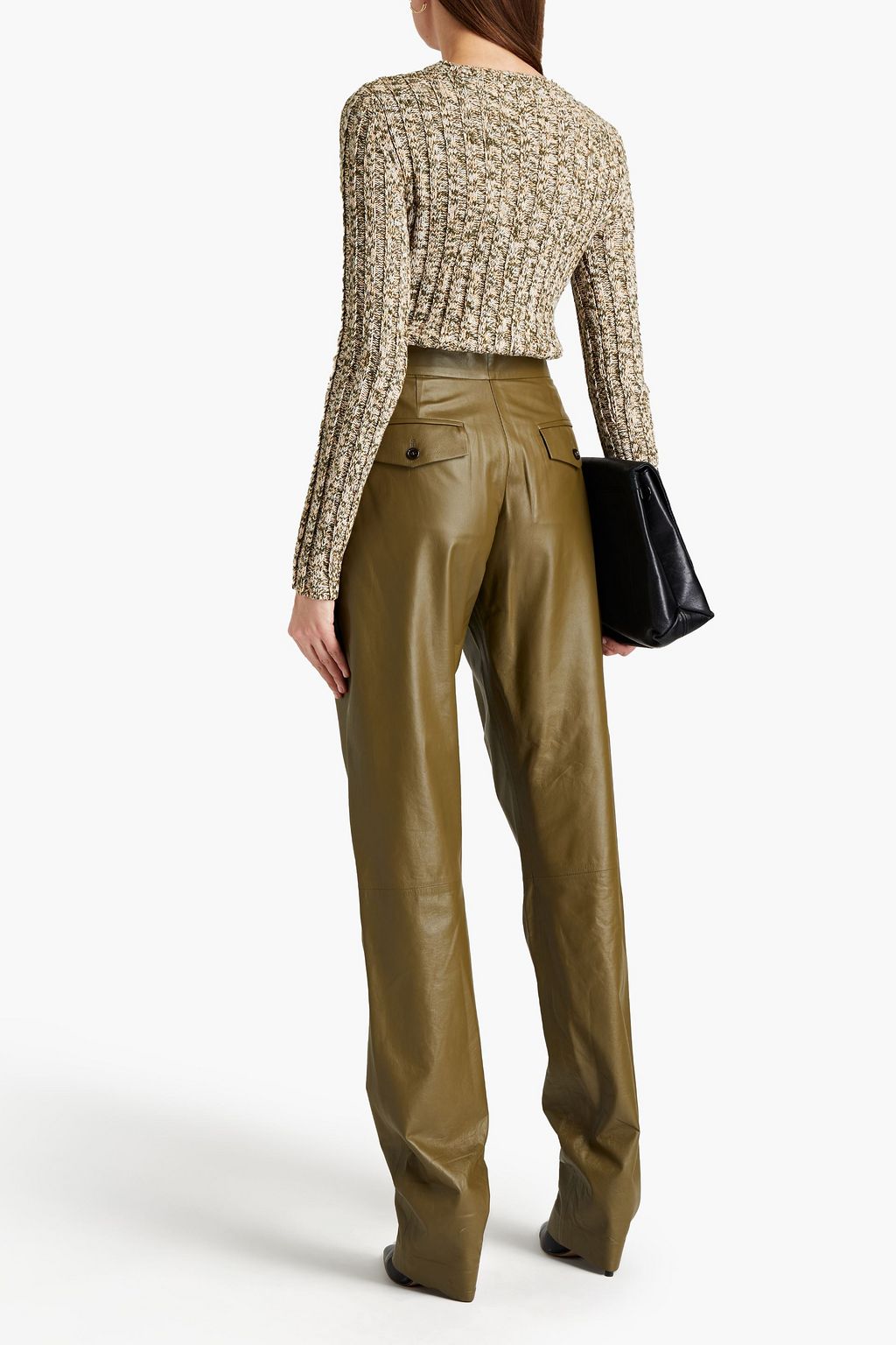 VALENTINO GARAVANI Marled cashmere and cotton-blend sweater