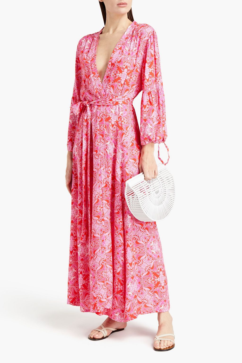 MELISSA ODABASH Gabby printed voile kaftan
