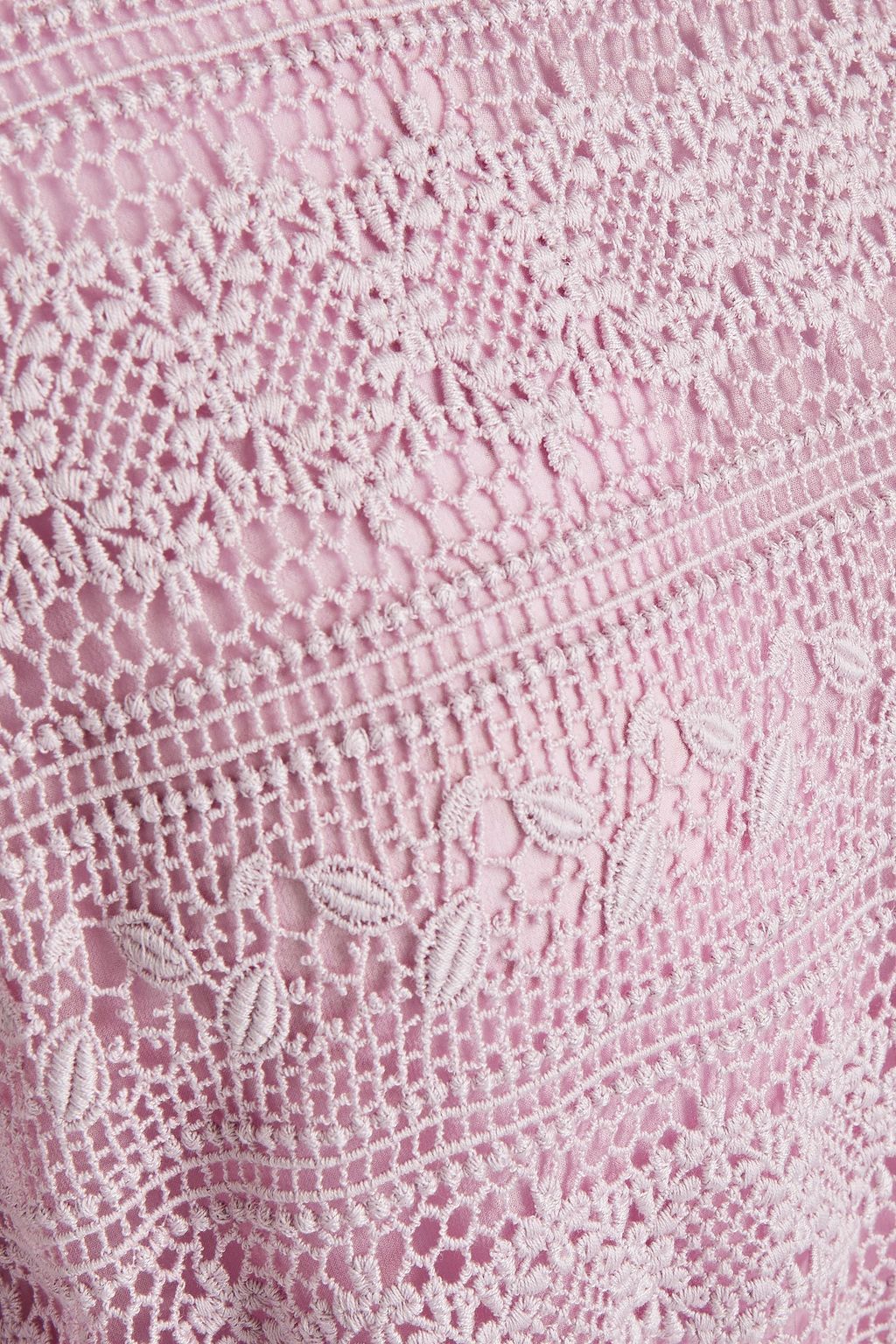 GIAMBATTISTA VALLI Cotton-blend macramé blouse