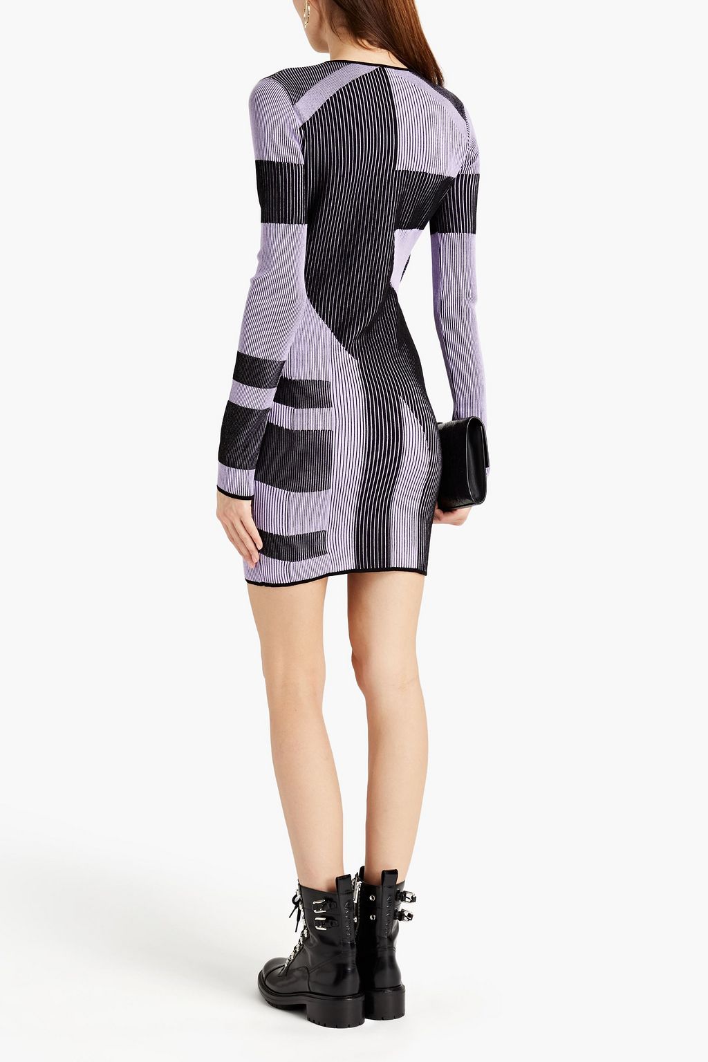 JUST CAVALLI Jacquard-knit mini dress