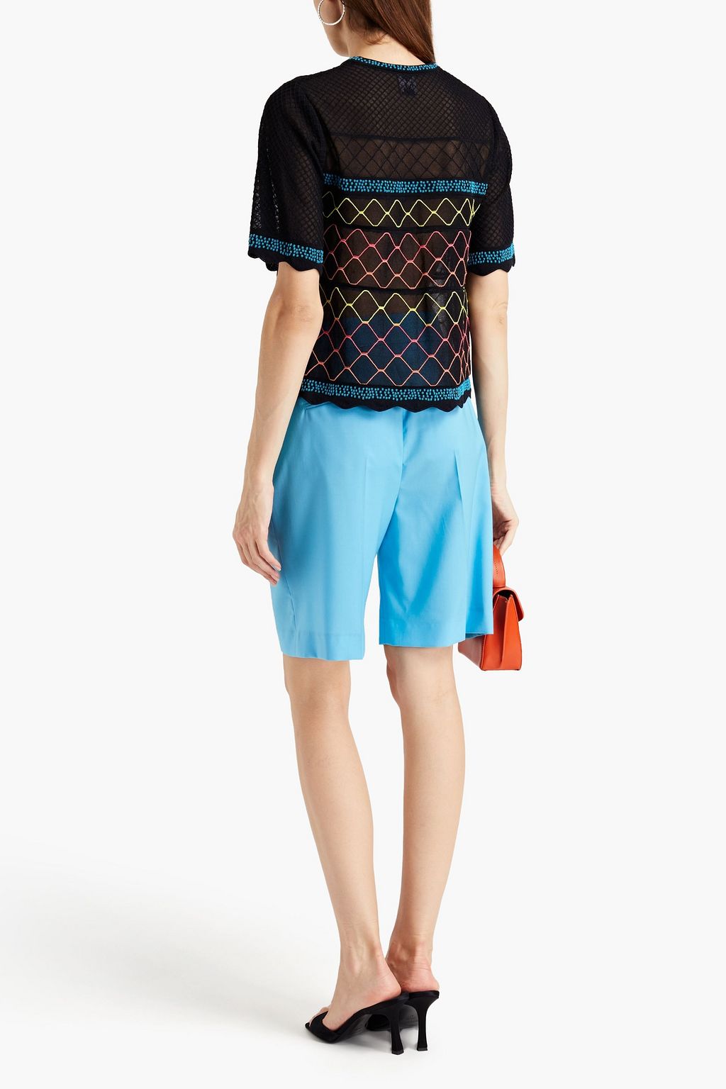 M MISSONI Crochet-knit cotton-blend top
