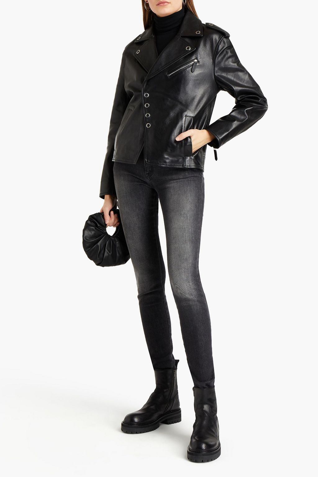 JUST CAVALLI Leather biker jacket